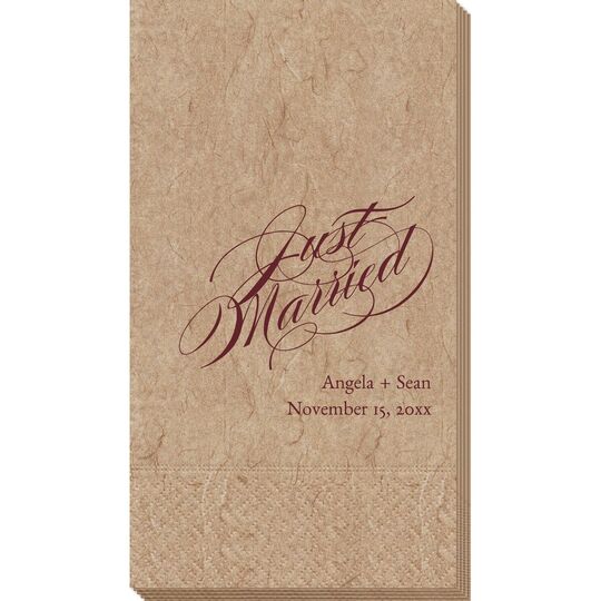 Romantic Just Married Bali Guest Towels